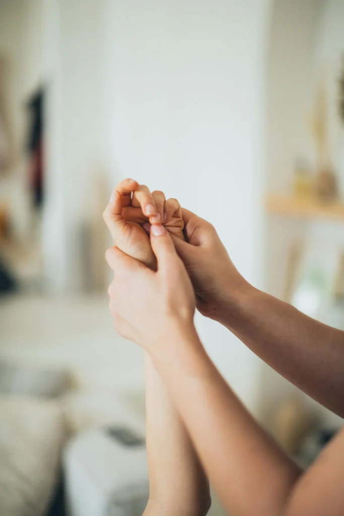 Physical Therapist mobilizing a Hand