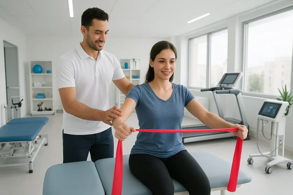 عيادة العلاج الطبيعي الحديثة من الداخل